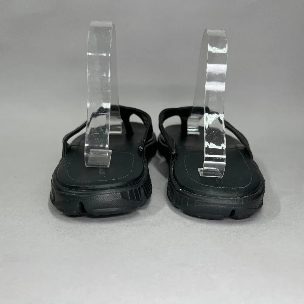 Nike Golf Men's Black Leather Thong Flip Flop Recovery Sandals_5